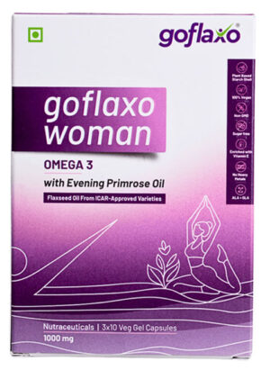 Goflaxo Women Omega-3 Capsule — Vegan Flaxseed Oil with Evening Primrose Oil